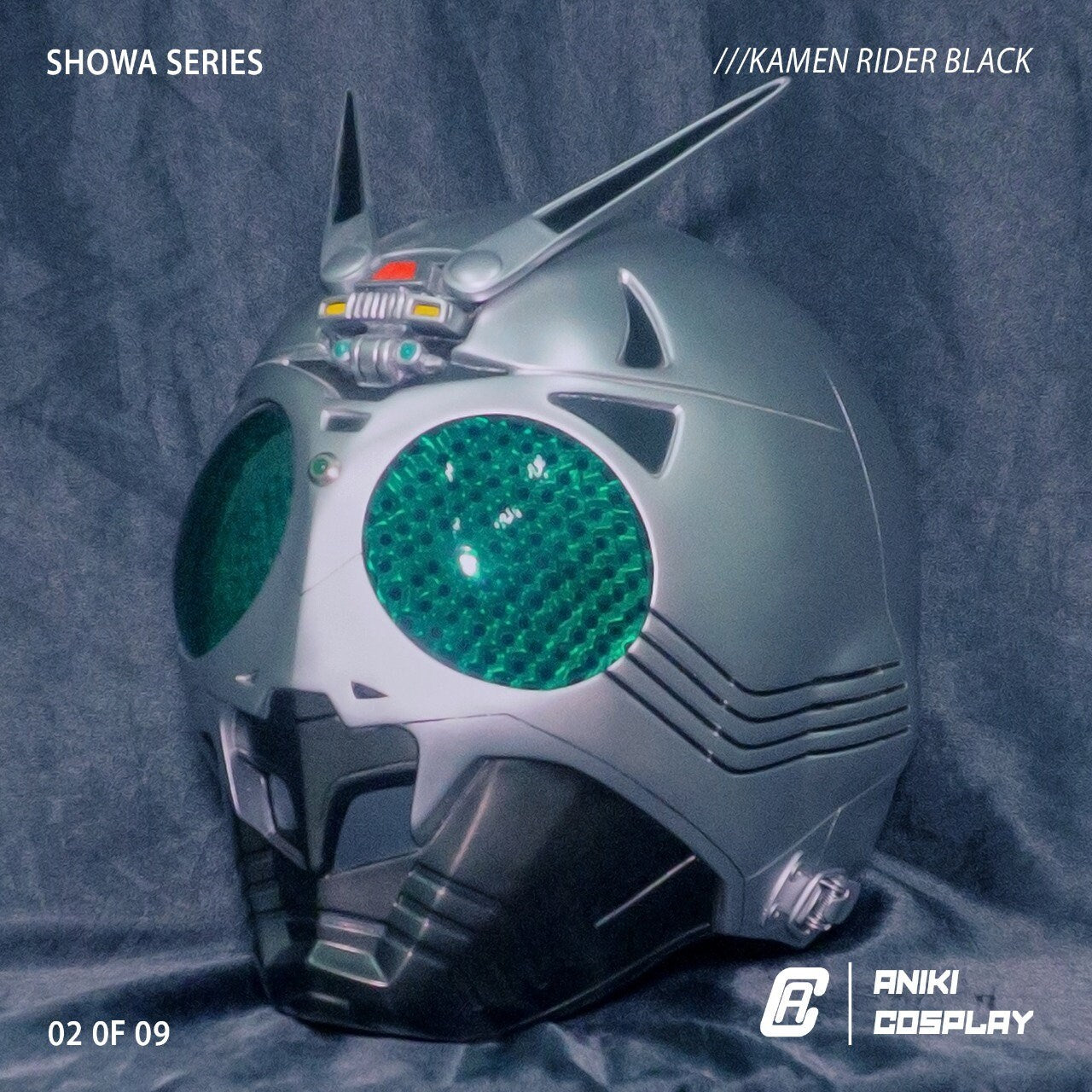 ANIKI Masked Rider Black Cosplay RX Collectible Shadow Helmet
