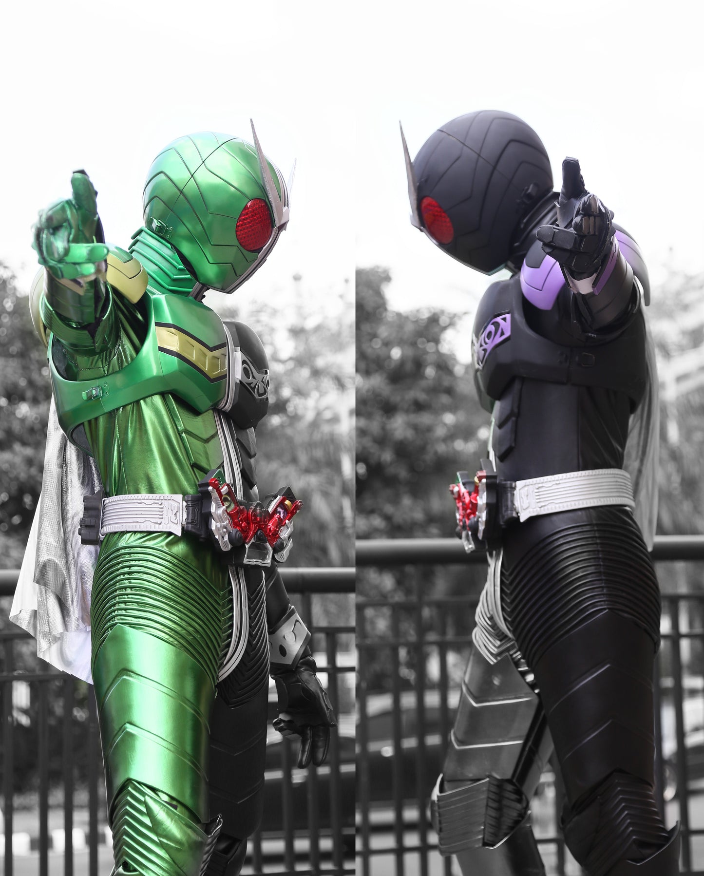 ANIKI Masked Cosplay Rider W DOUBLE Costume Fullset