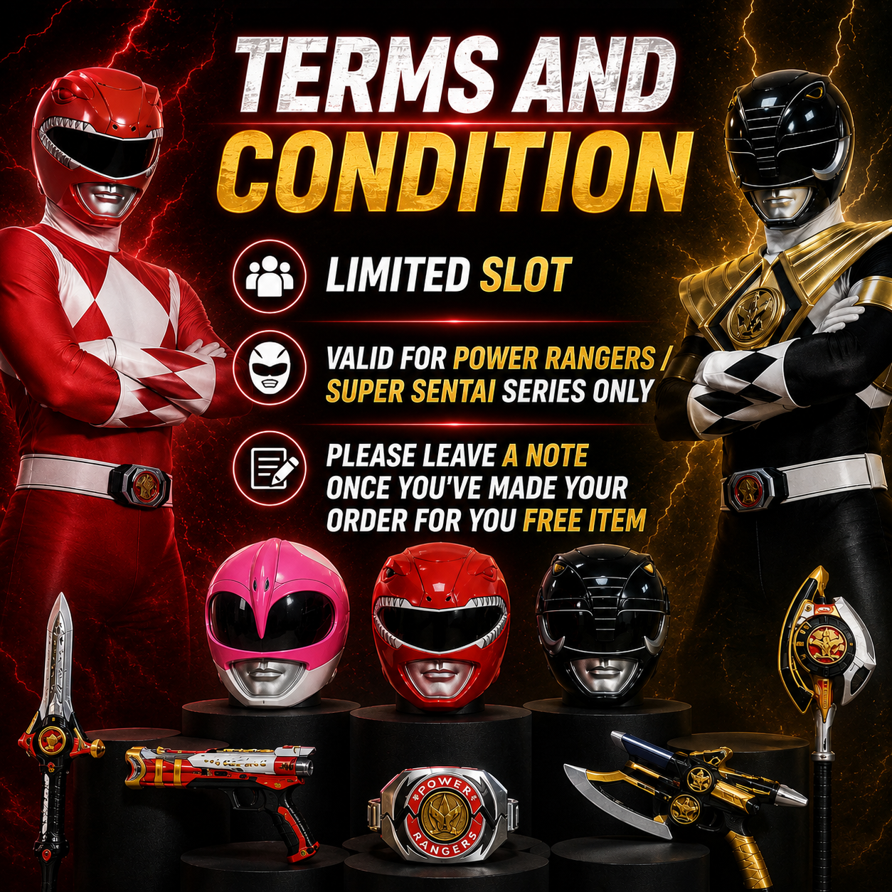 ANIKI Special Deal BUY 1 GET 1 (Armored Costume Options) Ranger Sentai Cosplay Set