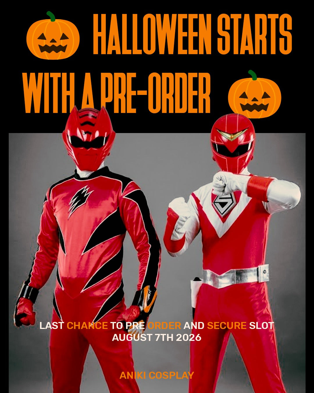 aniki HALLOWEEN GUARANTEED Cosplay Costume Ranger Pre-order (USA ONLY)
