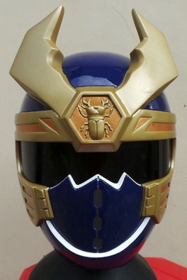 ANIKI Ninja Storm Crimson / Navy Thunder Ranger Cosplay Helmet