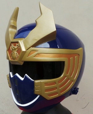 ANIKI Ninja Storm Crimson / Navy Thunder Ranger Cosplay Helmet