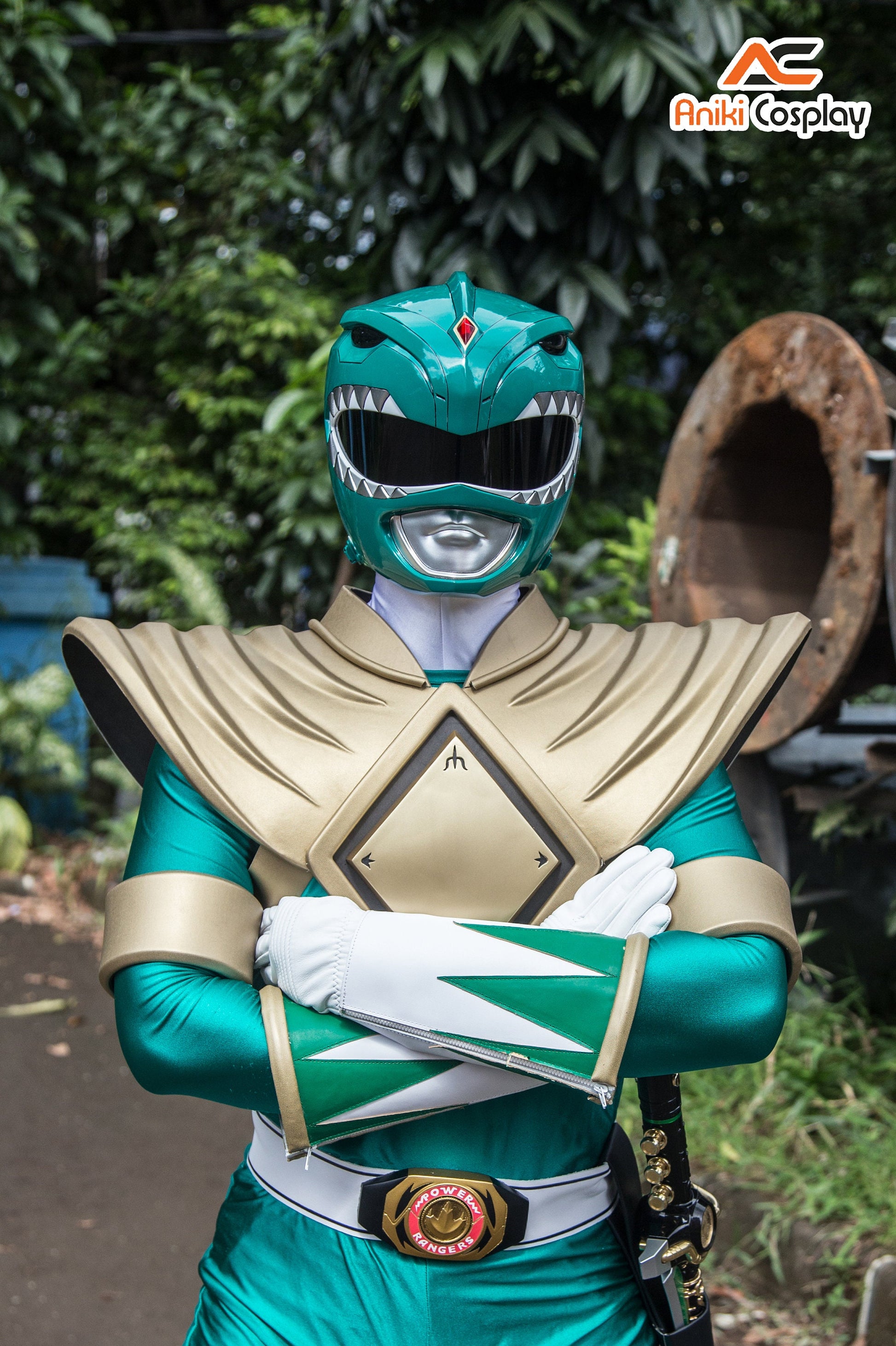 ANIKI MMPR Green Ranger Cosplay Costume Set