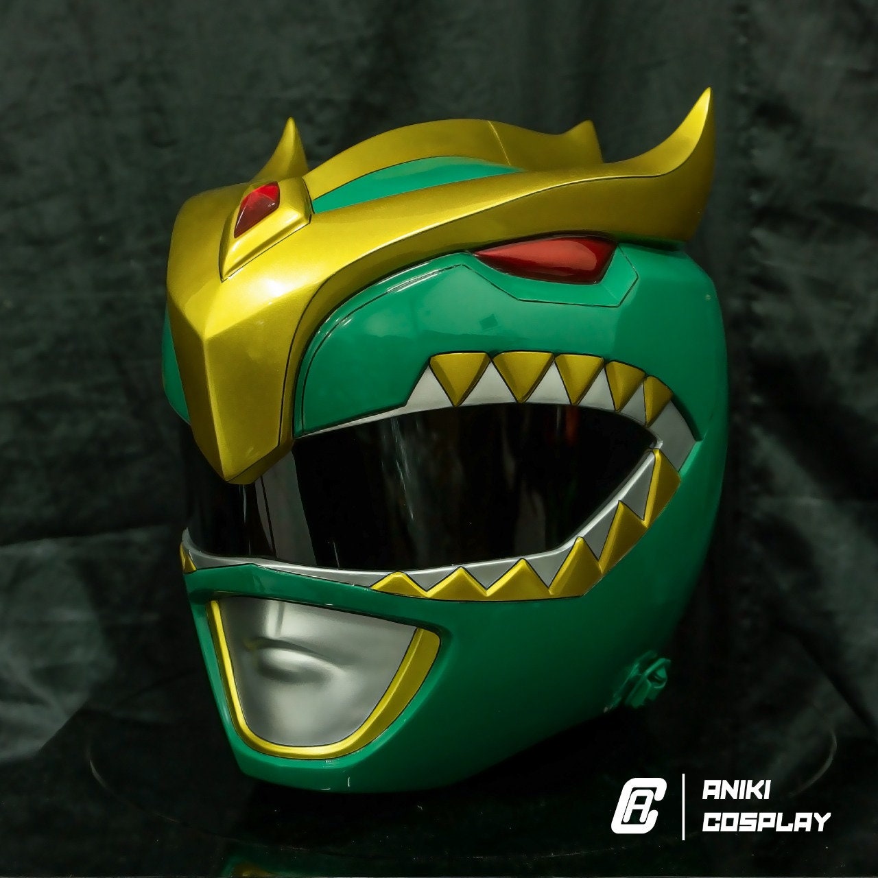 ANIKI New Green Ranger Cosplay Helmet