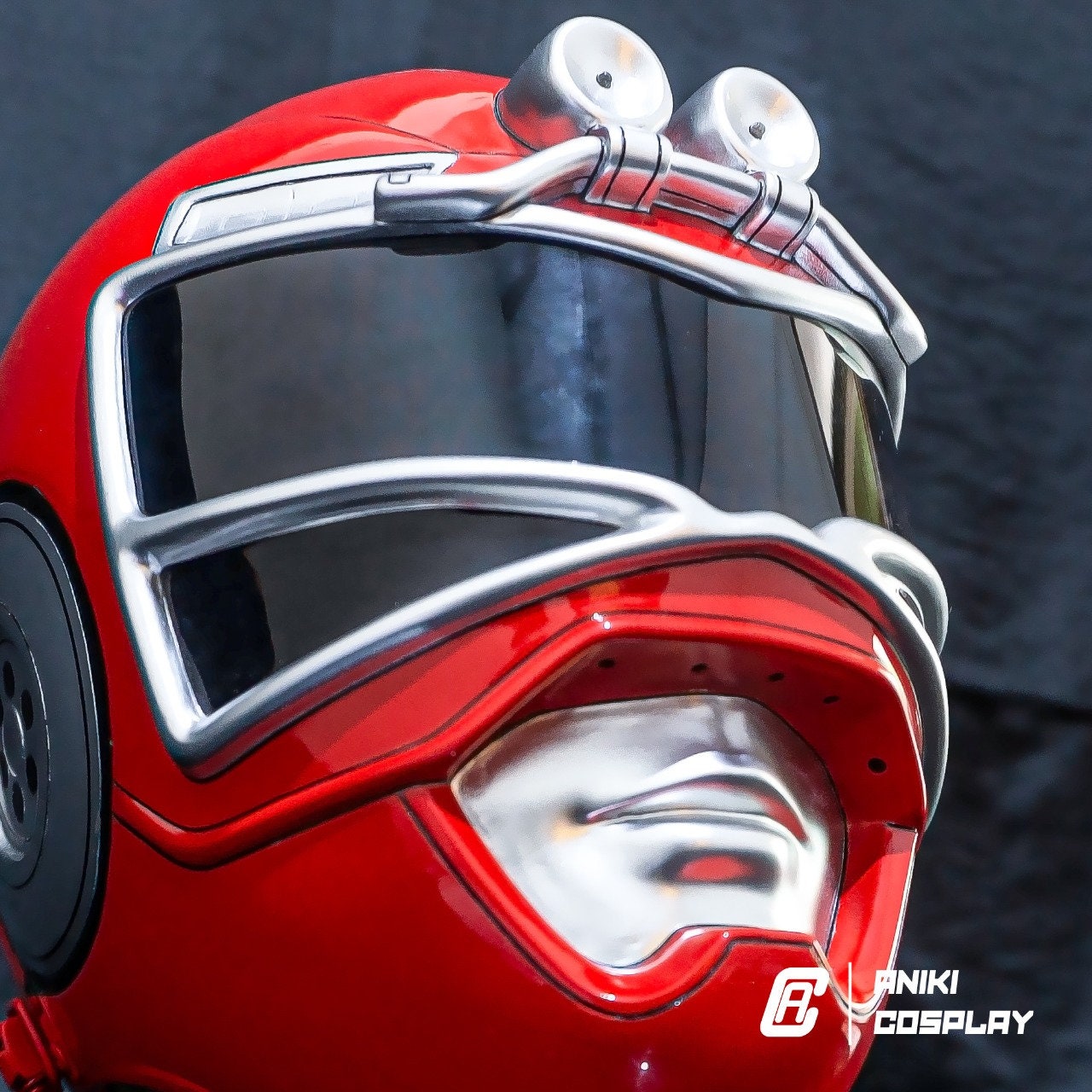 ANIKI Ranger Turbo RED Cosplay Collectible Helmet (With Lights)