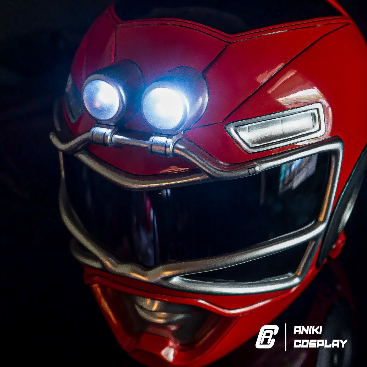 ANIKI Ranger Turbo RED Cosplay Collectible Helmet (With Lights)