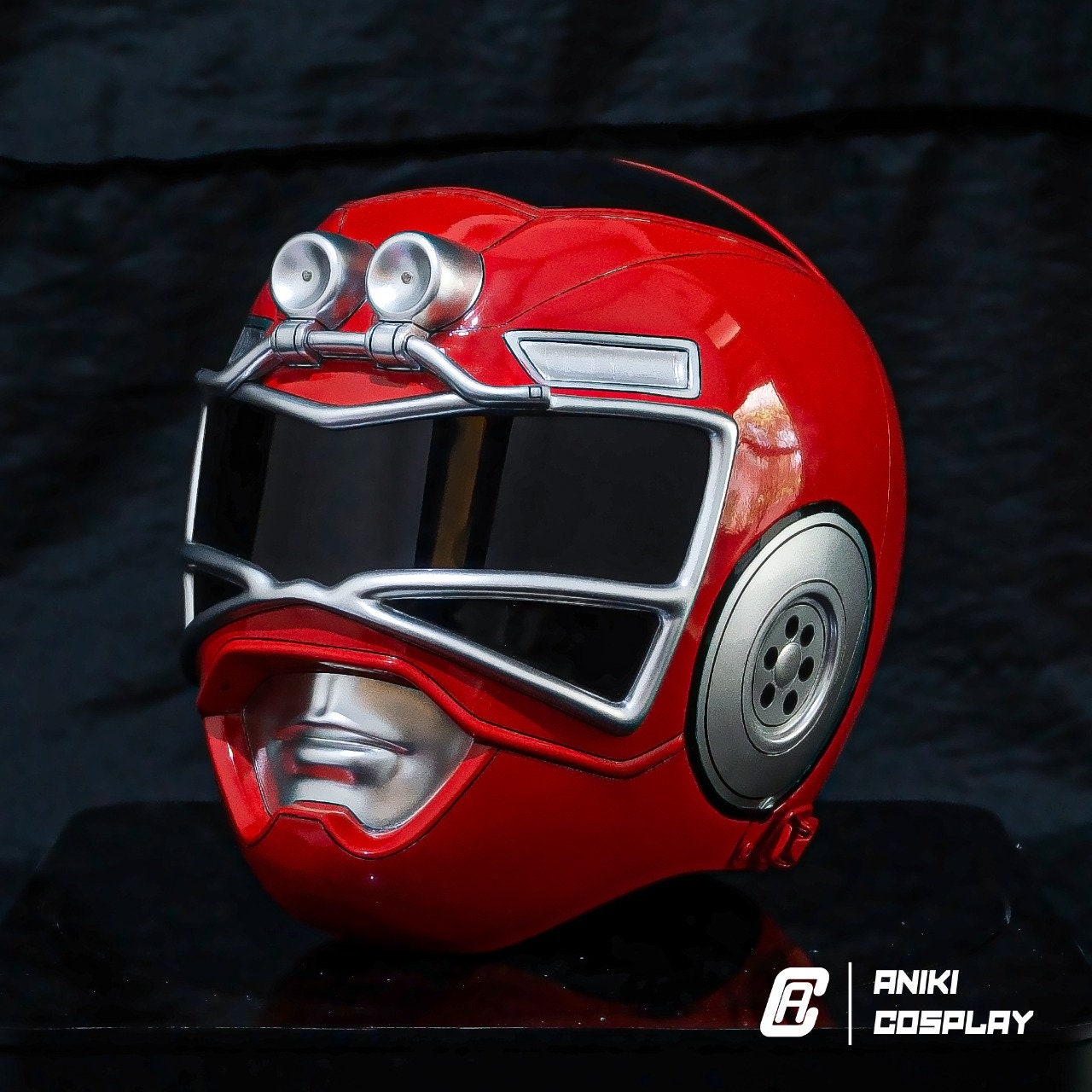 ANIKI Ranger Turbo RED Cosplay Collectible Helmet (With Lights)