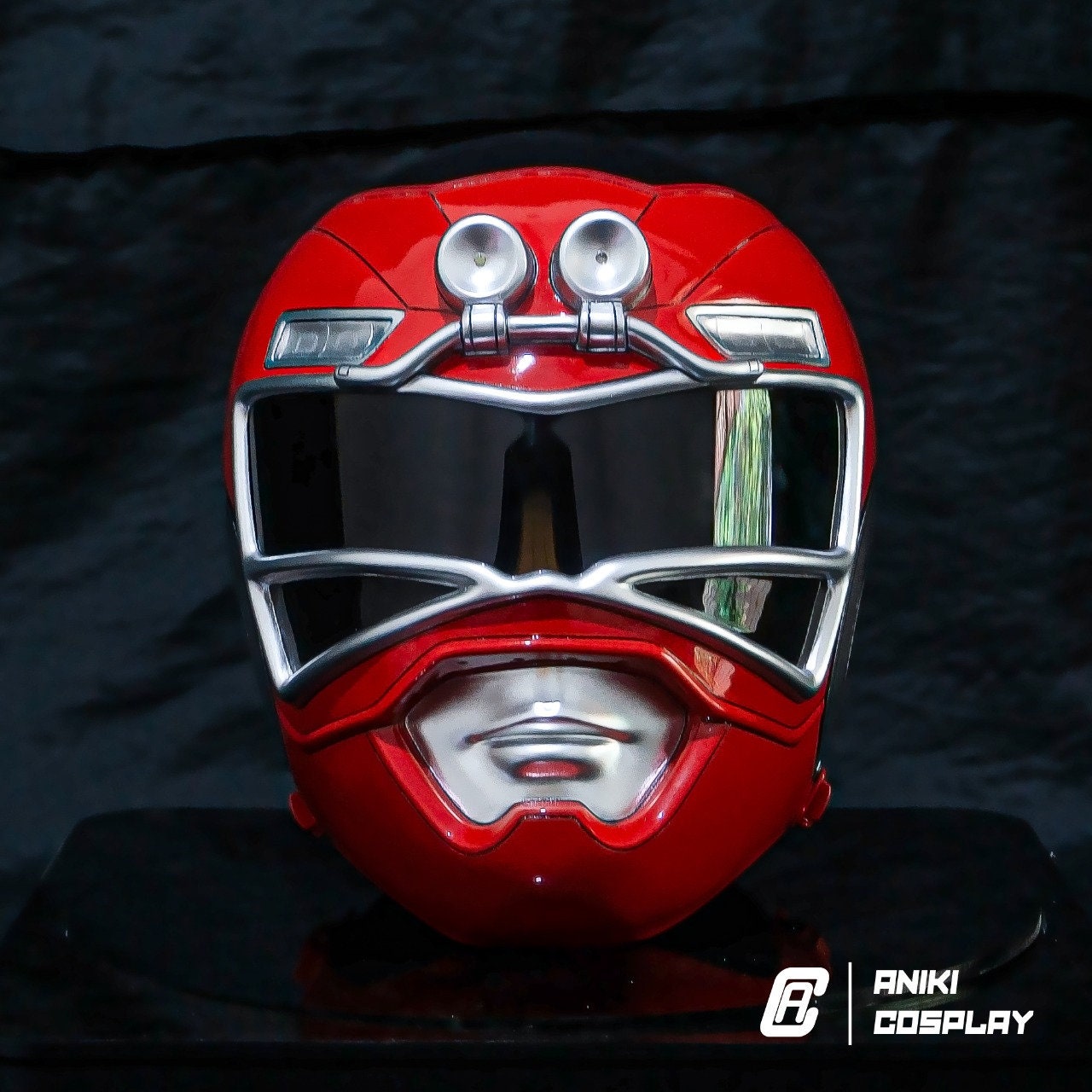 ANIKI Ranger Turbo RED Cosplay Collectible Helmet (With Lights)