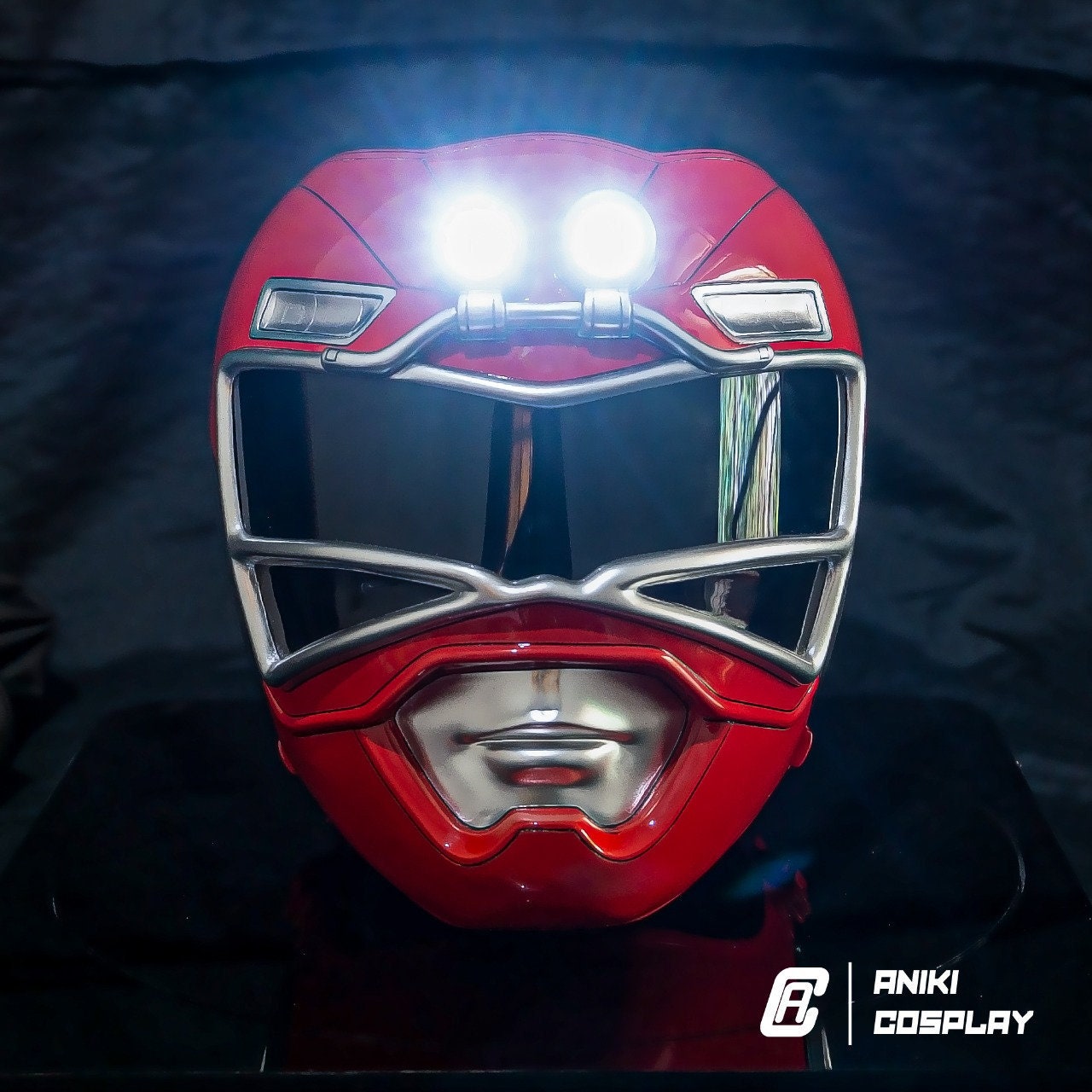 ANIKI Ranger Turbo RED Cosplay Collectible Helmet (With Lights)