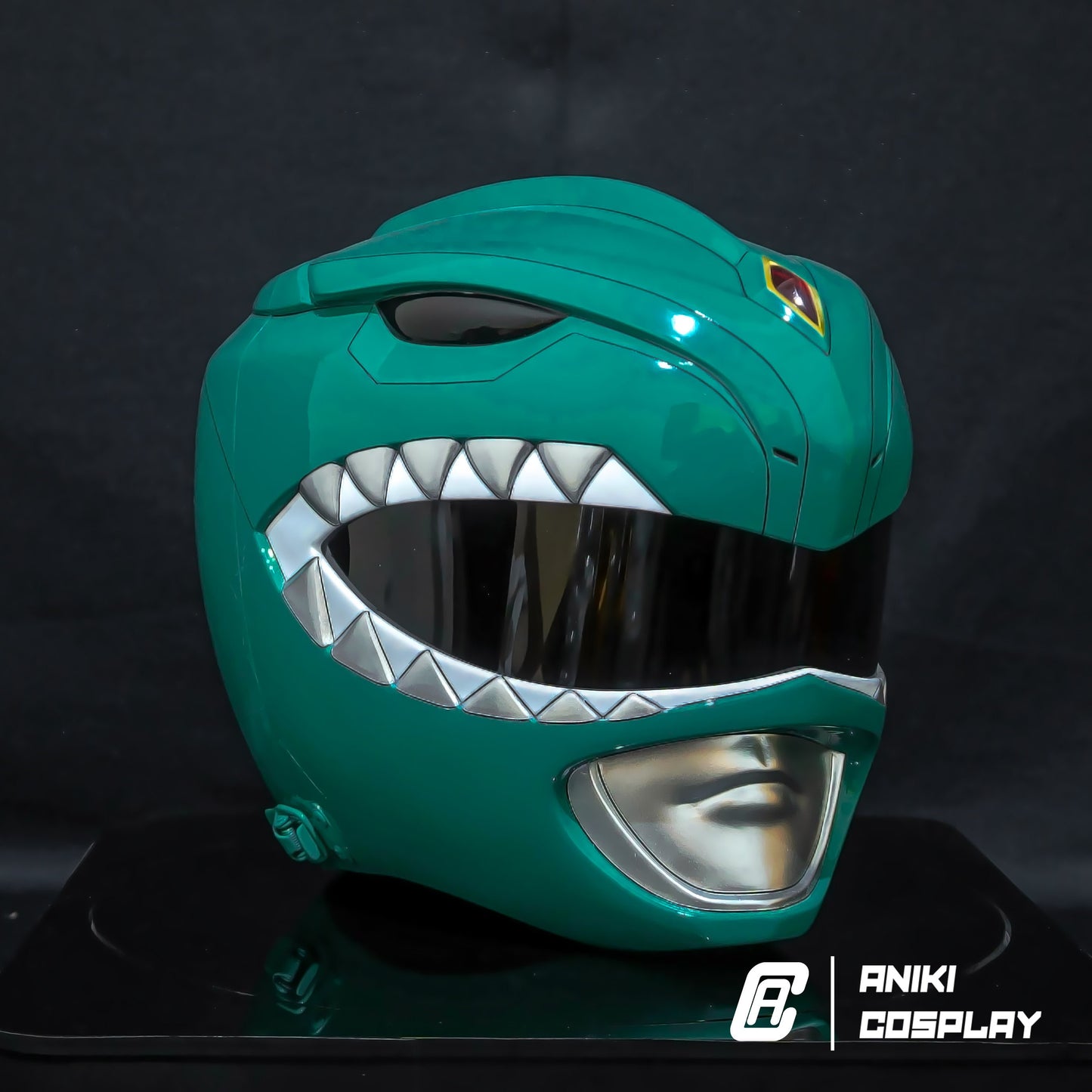 ANIKI Green MMPR power ranger Cosplay Helmet Collectible Mask Replica