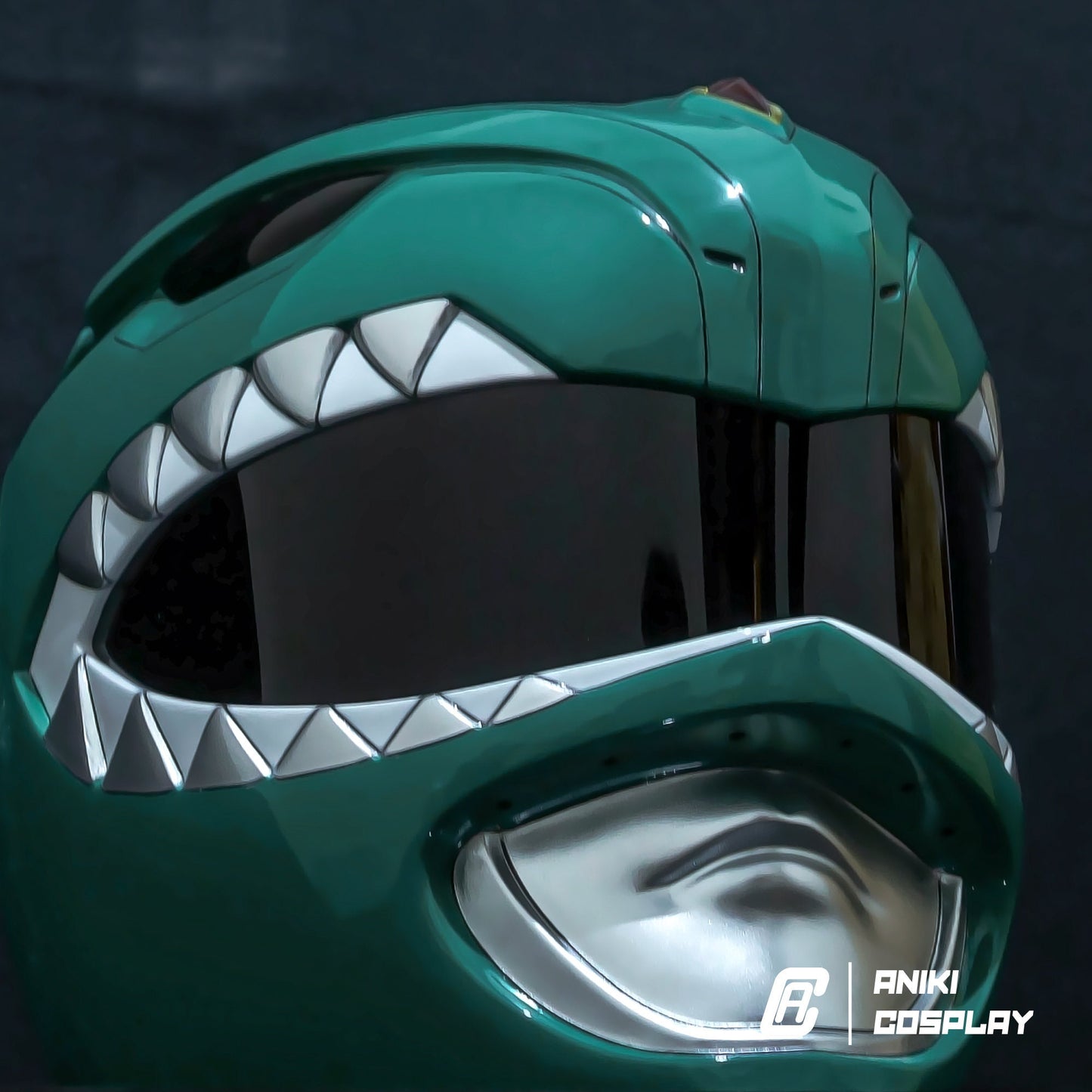 ANIKI Green MMPR power ranger Cosplay Helmet Collectible Mask Replica