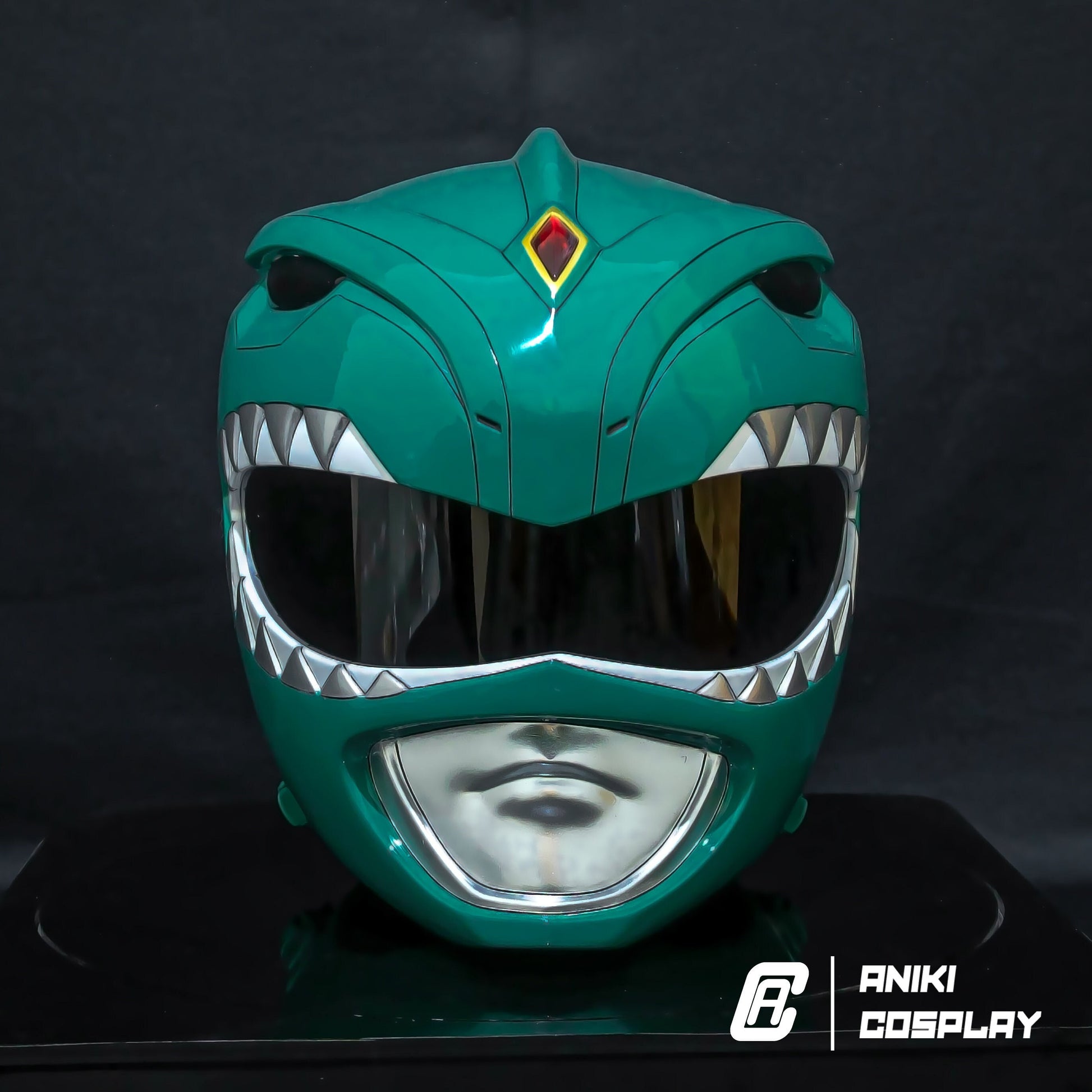 ANIKI Green MMPR power ranger Cosplay Helmet Collectible Mask Replica