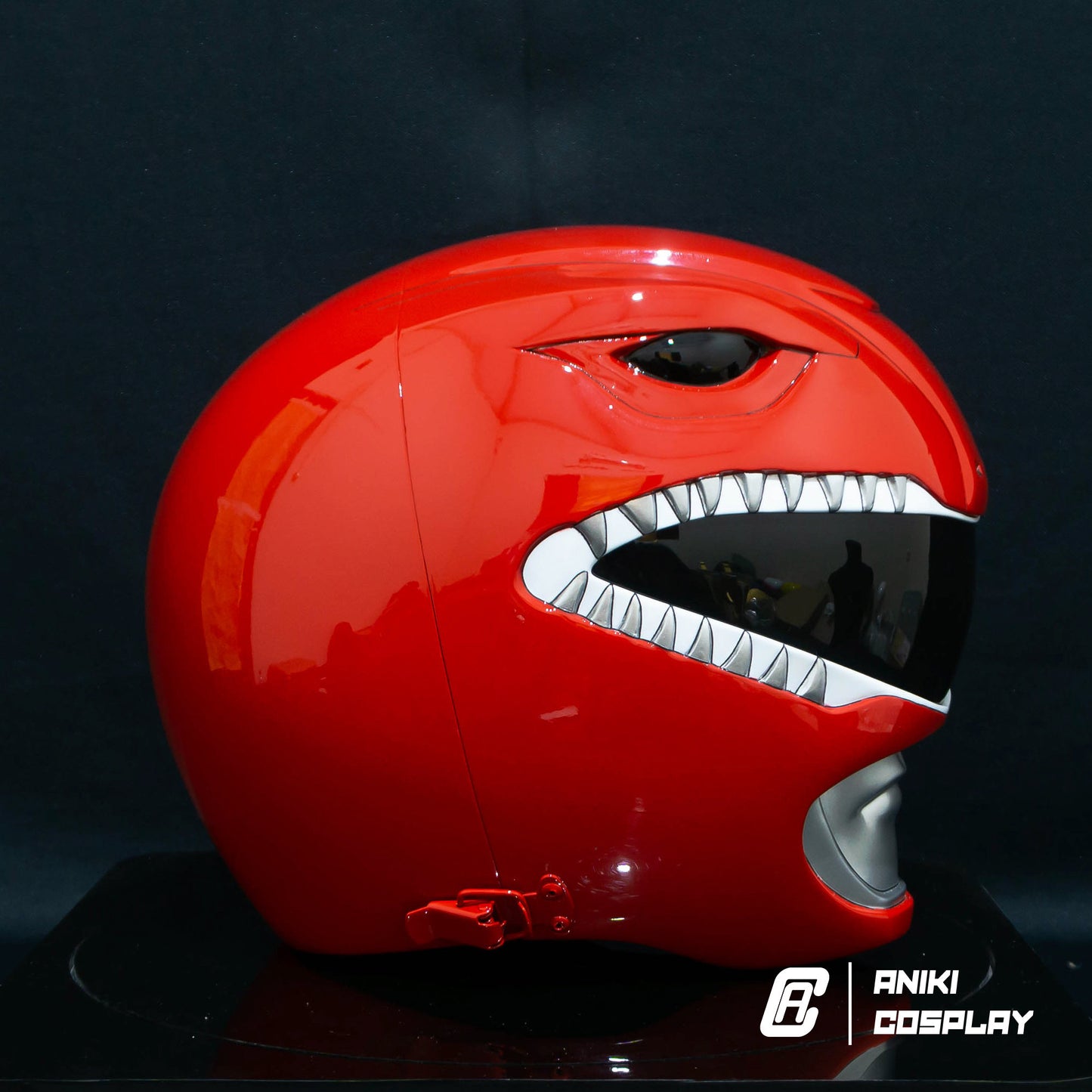 ANIKI Red MMPR Power Ranger Cosplay Helmet Mask Collectible Replica