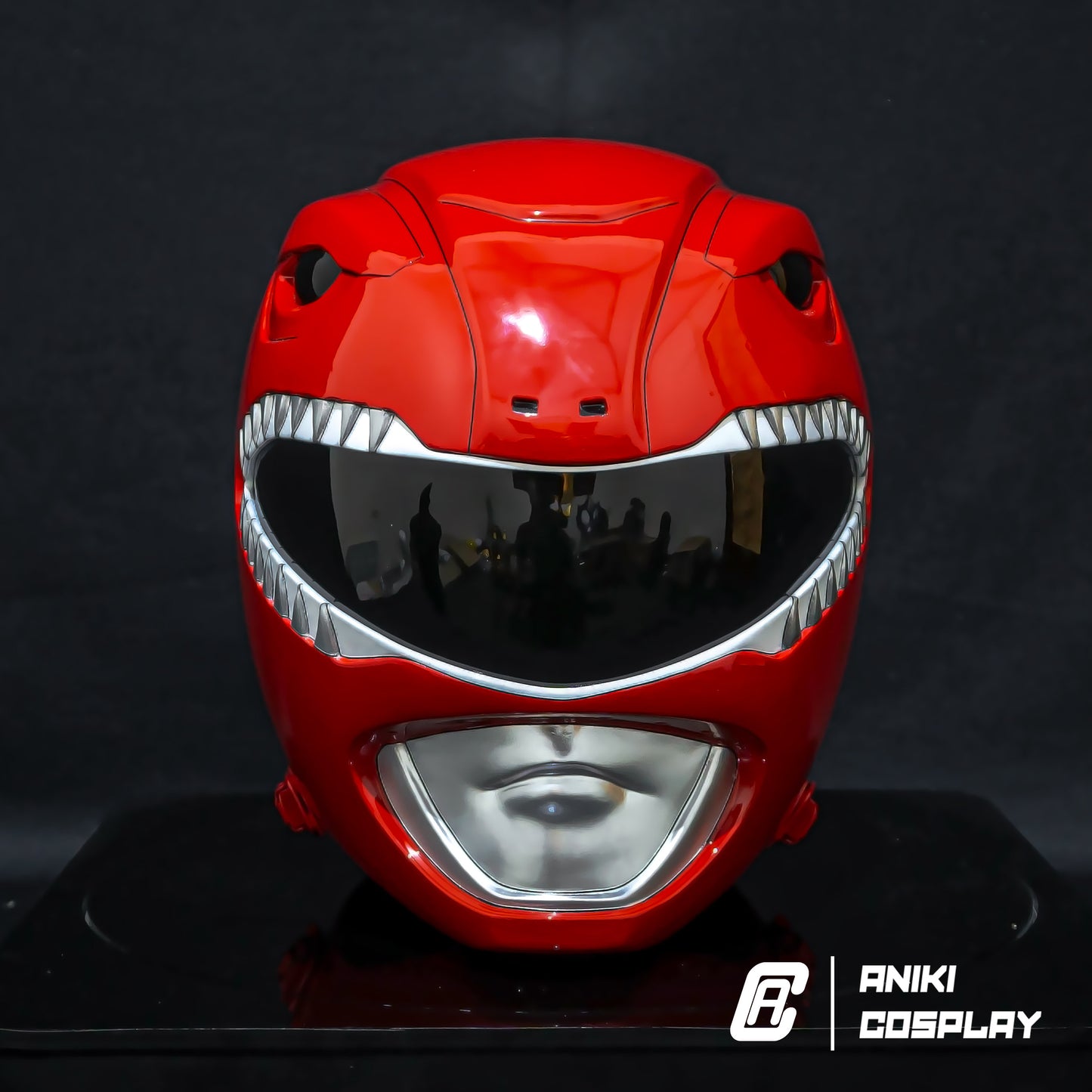 ANIKI Red MMPR Power Ranger Cosplay Helmet Mask Collectible Replica