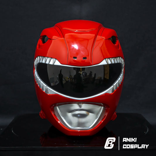 ANIKI Red MMPR Power Ranger Cosplay Helmet Mask Collectible Replica