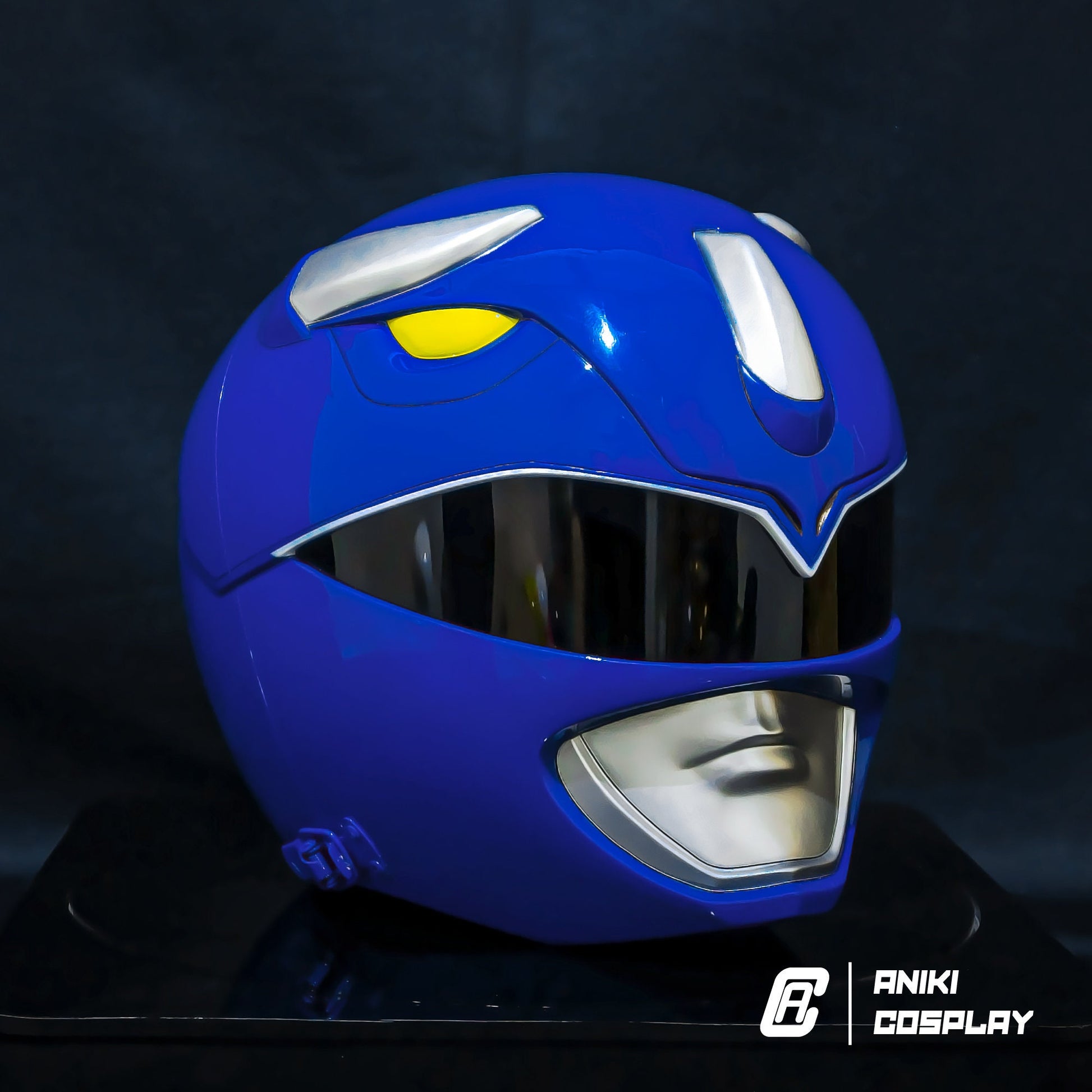 ANIKI Blue MMPR Ranger Cosplay Helmet Collectible Mask Replica