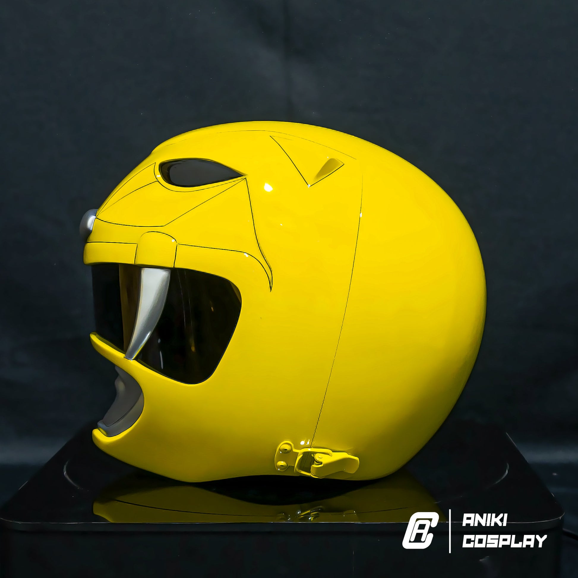 ANIKI MMPR Yellow Ranger Cosplay Collectible Helmet Mask Replica