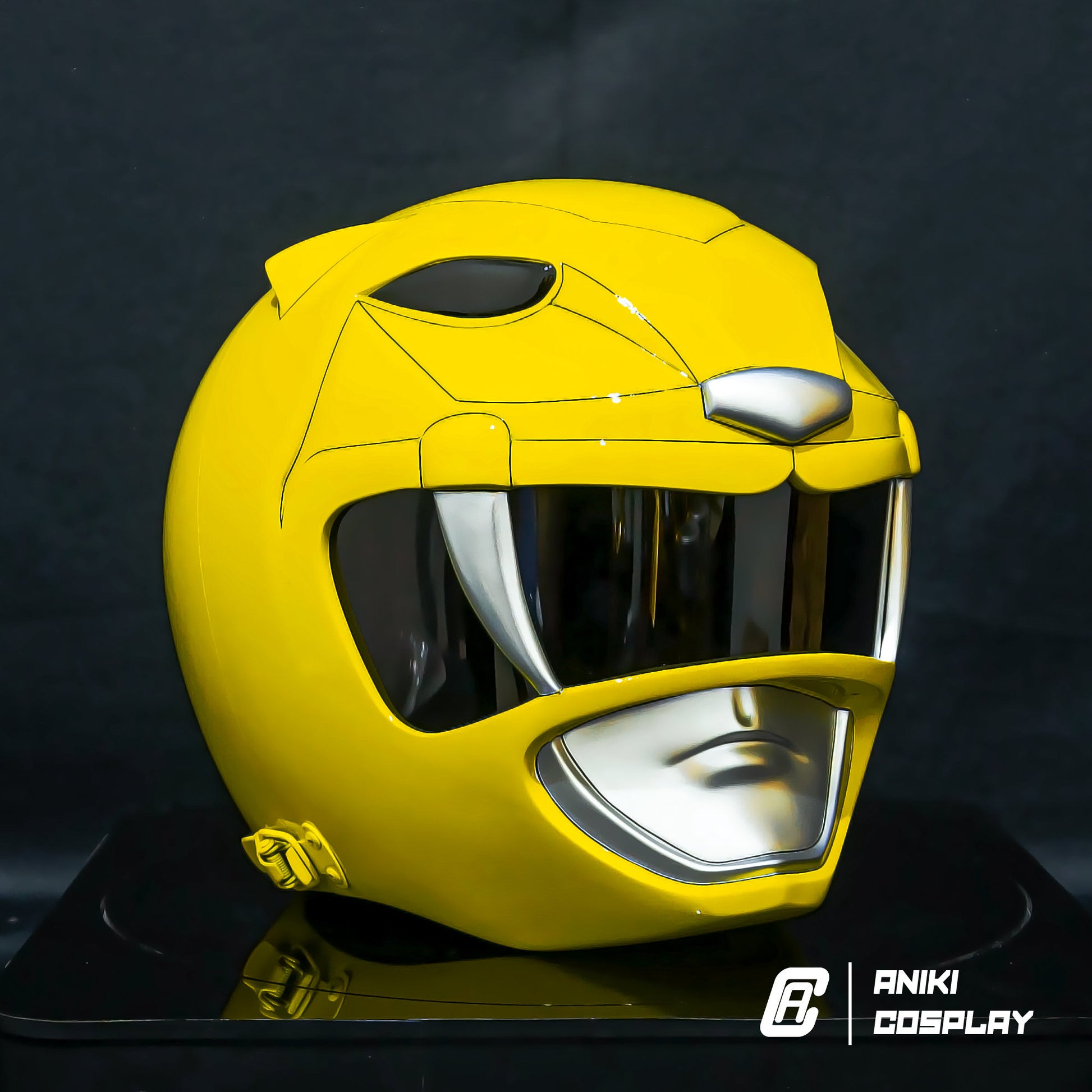 ANIKI MMPR Yellow Ranger Cosplay Collectible Helmet Mask Replica