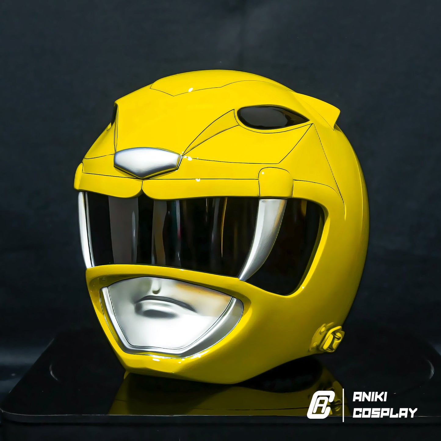 ANIKI MMPR Yellow Ranger Cosplay Collectible Helmet Mask Replica