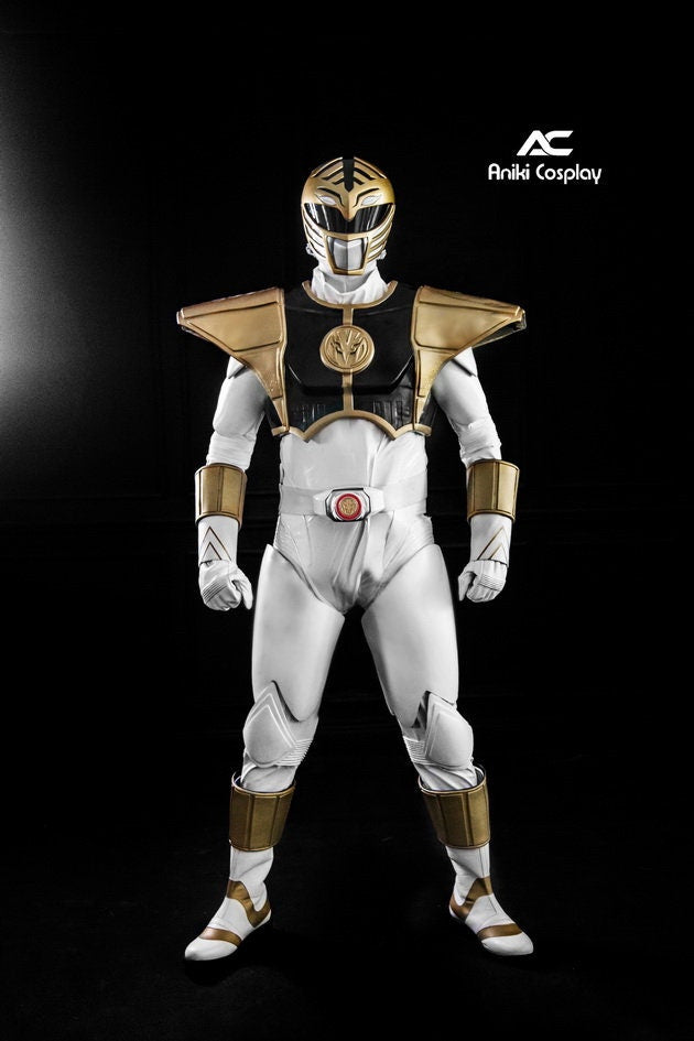 ANKI White Movie 95 MMPR Movie Cosplay Ranger Costume Fullset