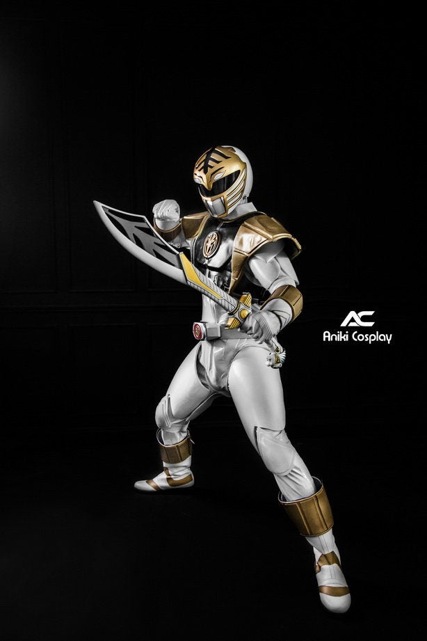 ANKI White Movie 95 MMPR Movie Cosplay Ranger Costume Fullset