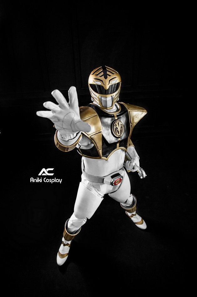 ANKI White Movie 95 MMPR Movie Cosplay Ranger Costume Fullset