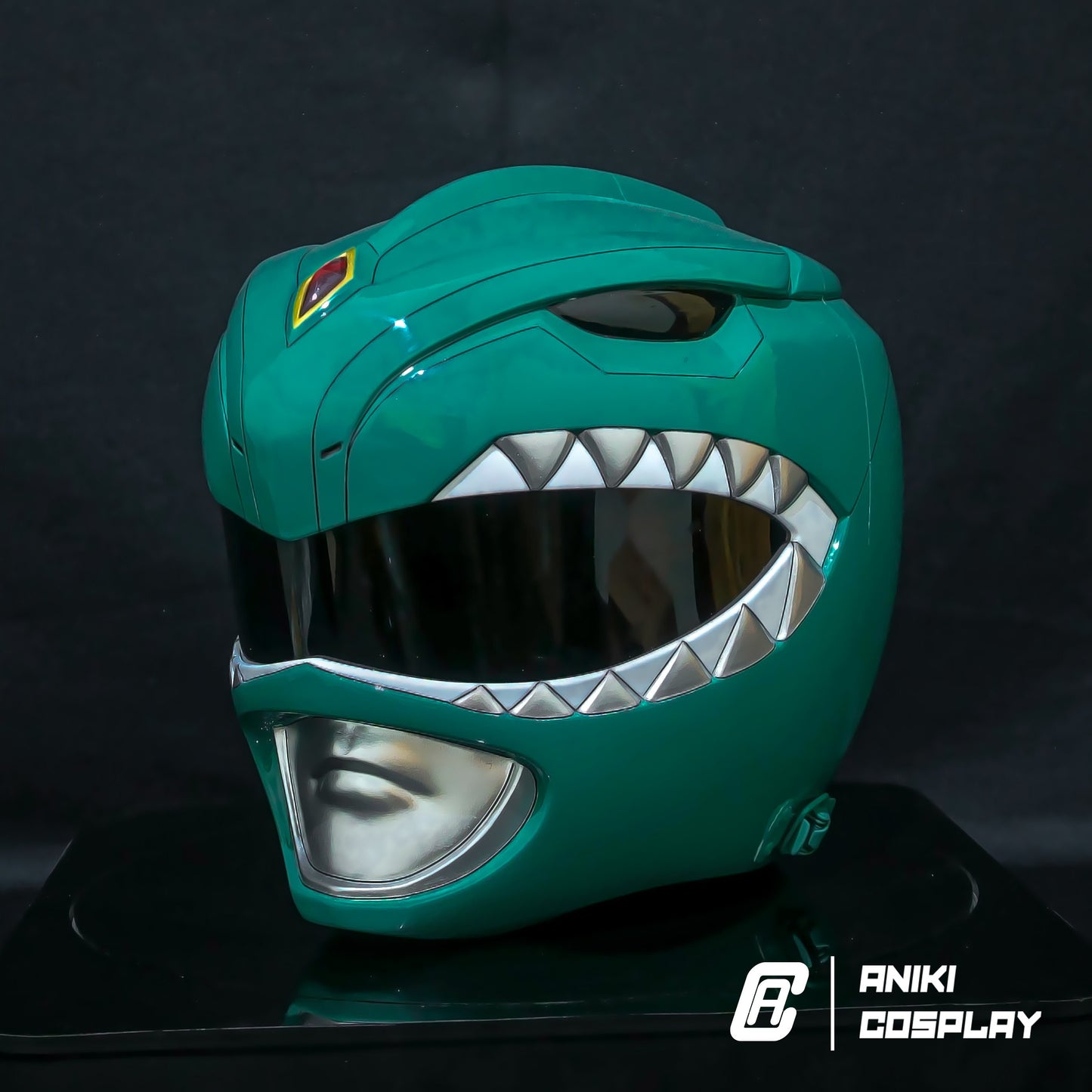 ANIKI Green MMPR power ranger Cosplay Helmet Collectible Mask Replica