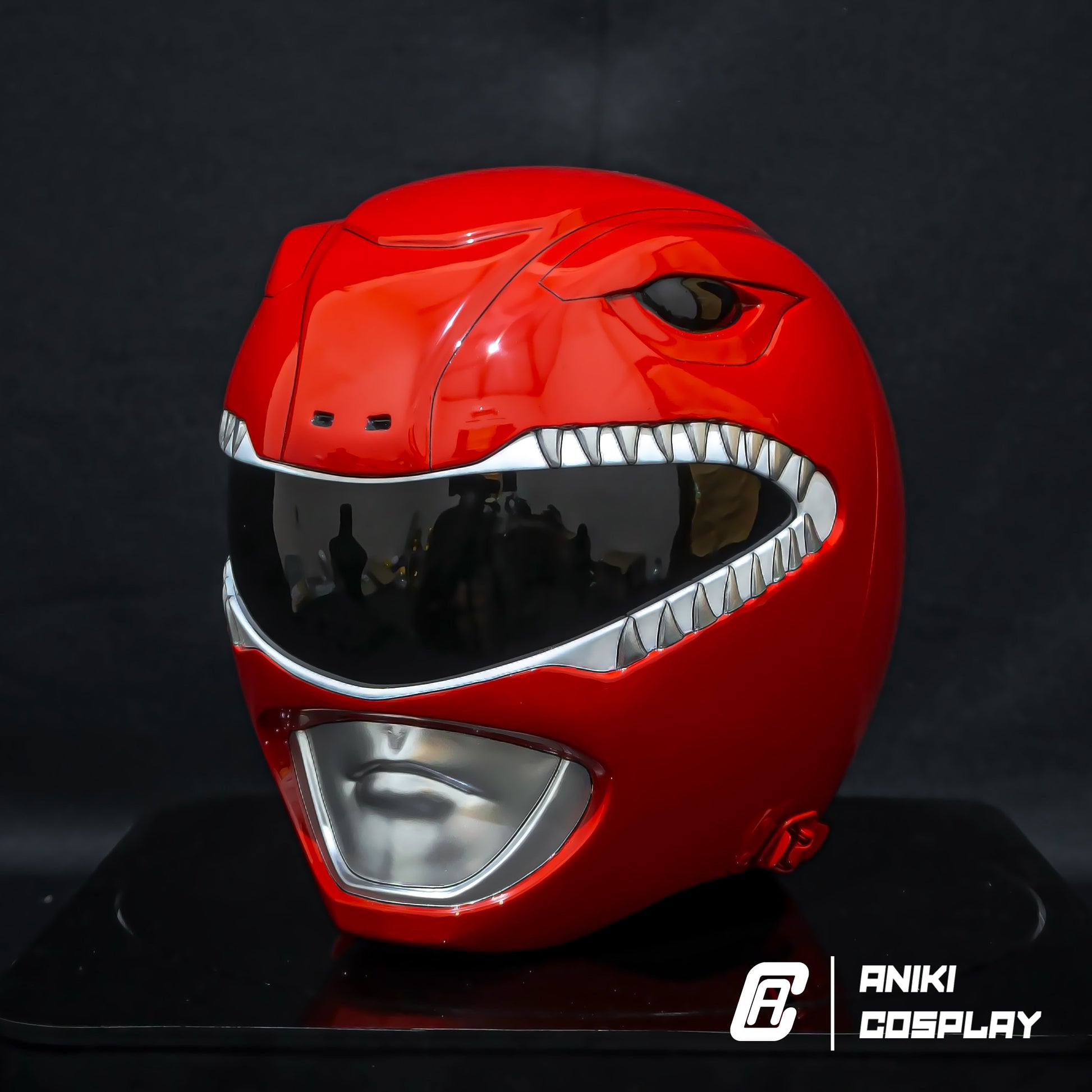 ANIKI Red MMPR Power Ranger Cosplay Helmet Mask Collectible Replica