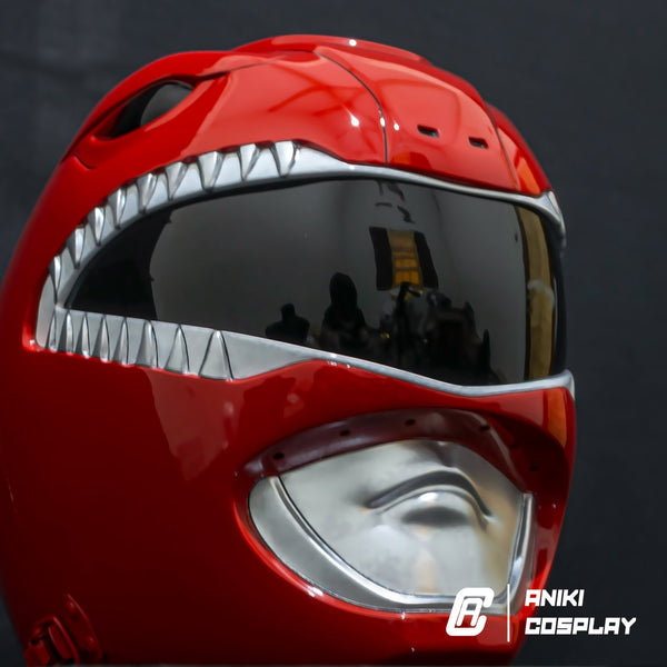 ANIKI Red MMPR Power Ranger Cosplay Helmet Mask Collectible Replica ...