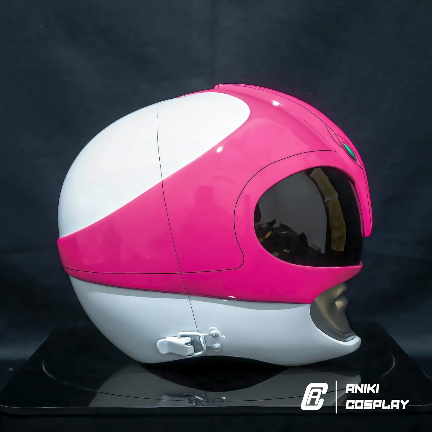 ANIKI Pink MMPR Ranger Cosplay Helmet Mask Collectible Replica