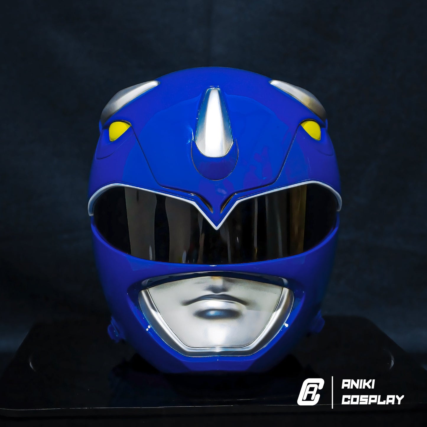 ANIKI Blue MMPR Ranger Cosplay Helmet Collectible Mask Replica