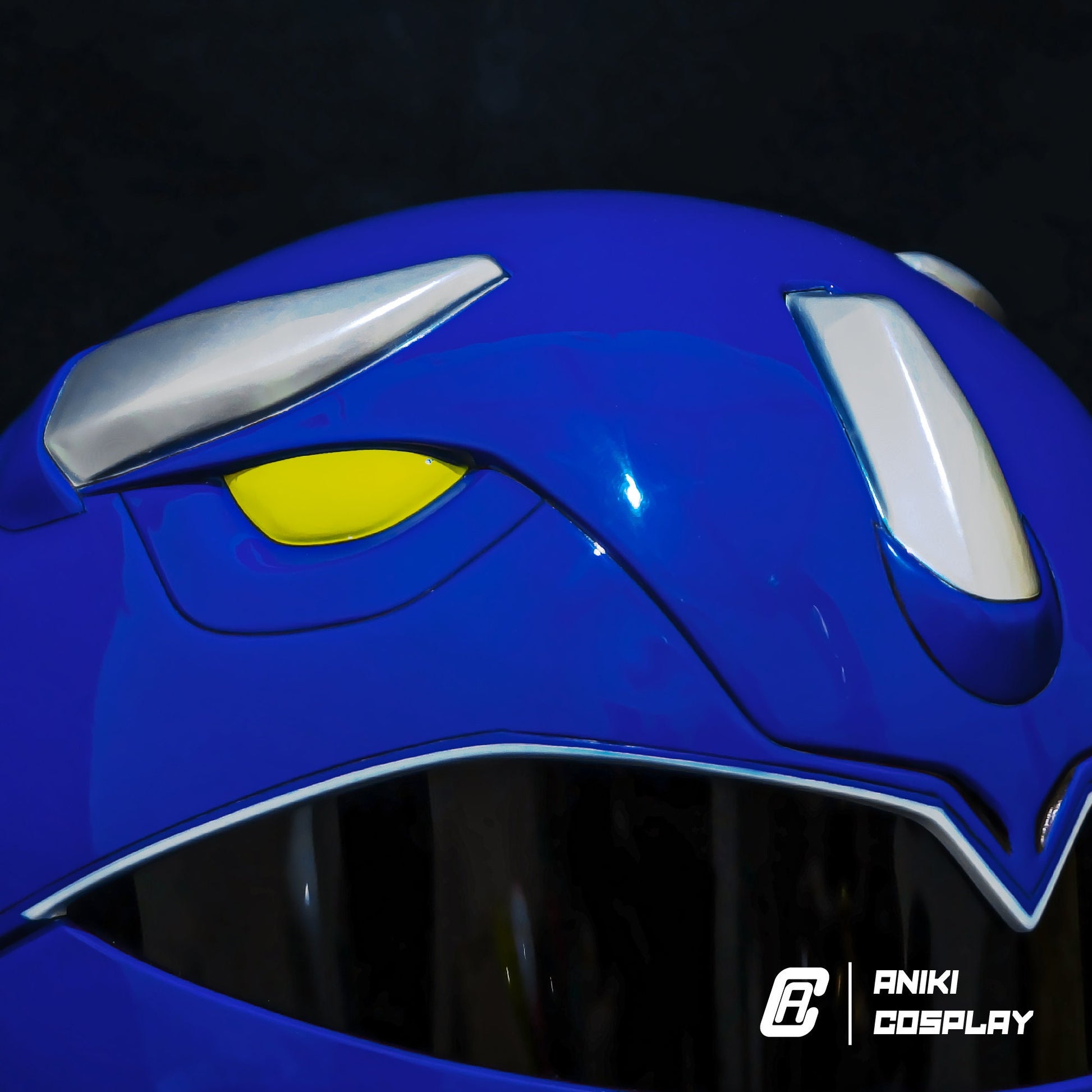 ANIKI Blue MMPR Ranger Cosplay Helmet Collectible Mask Replica