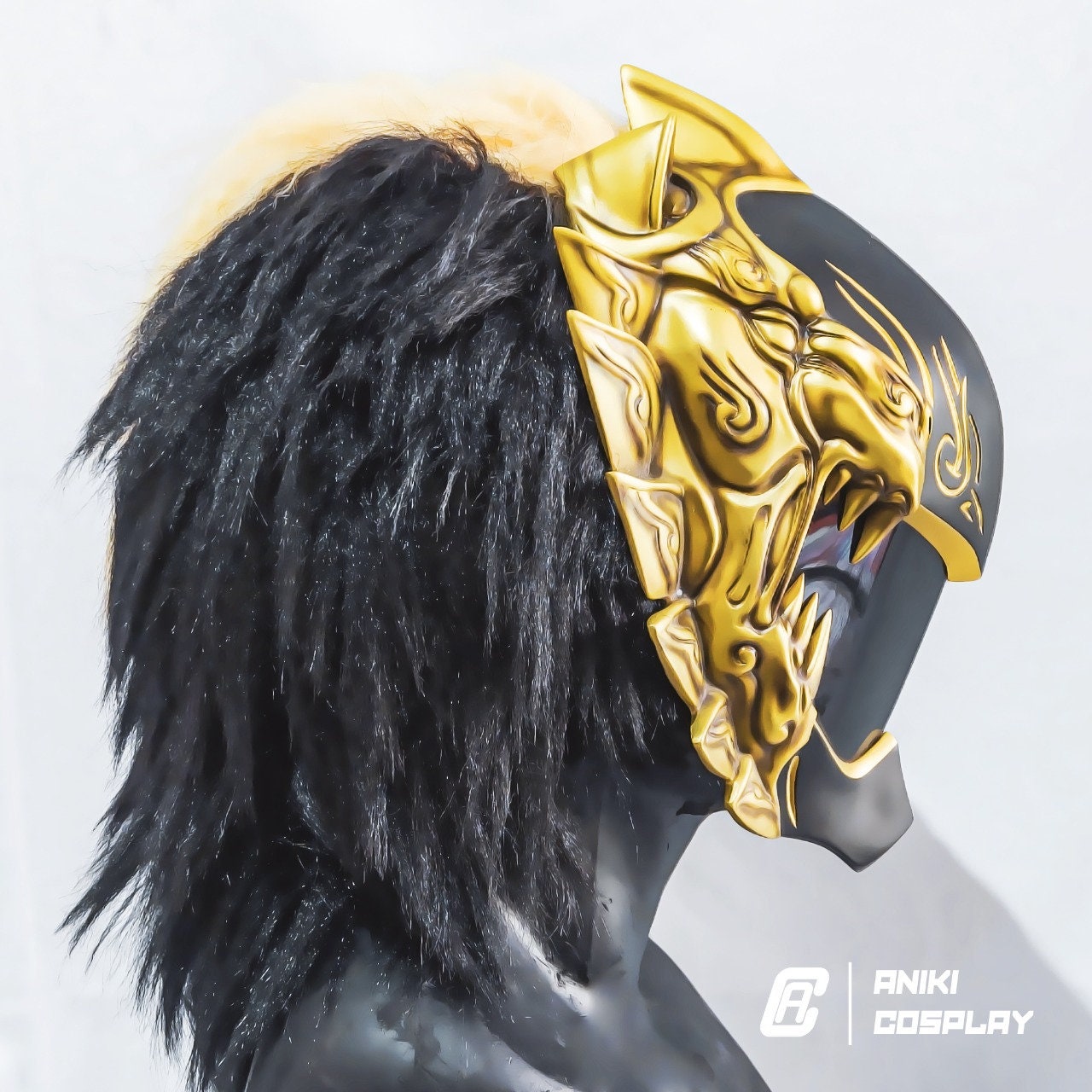 ANIKI Black Lion Geki Rio Jungle Fury Ranger Cosplay Mask Collectible