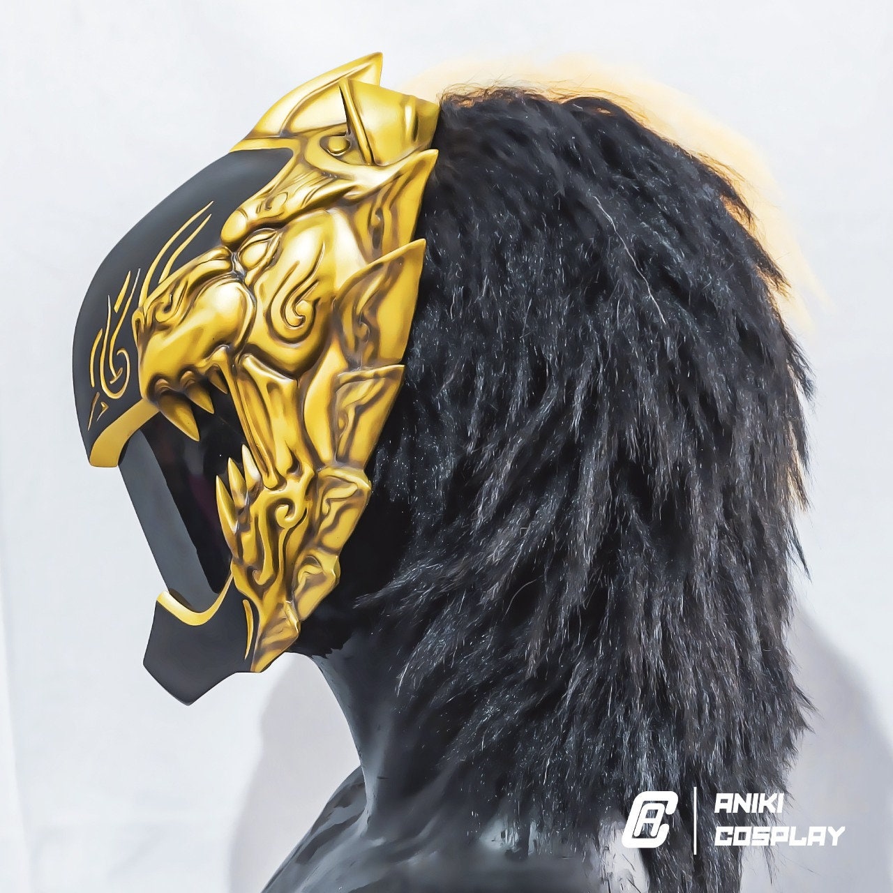 ANIKI Black Lion Geki Rio Jungle Fury Ranger Cosplay Mask Collectible