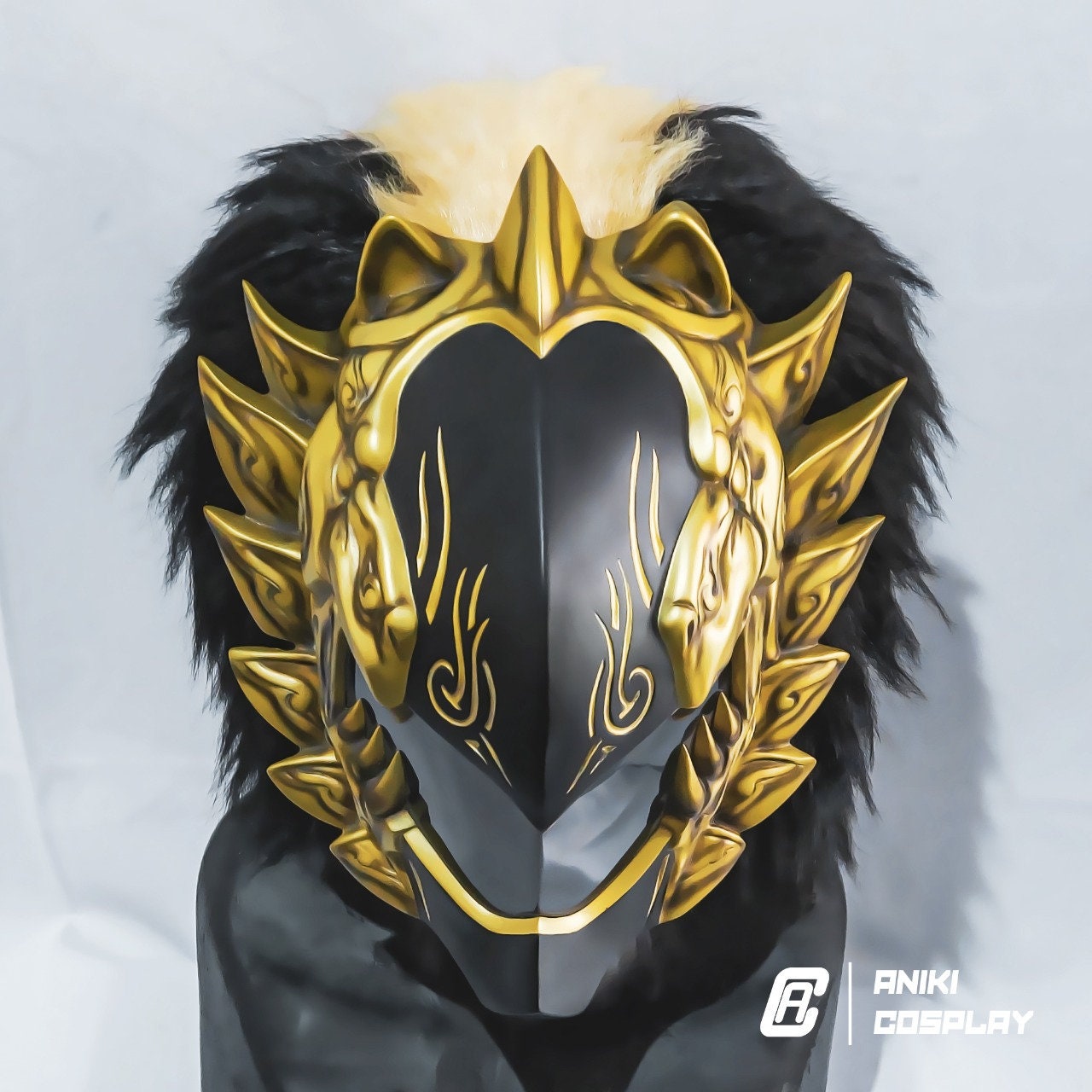 ANIKI Black Lion Geki Rio Jungle Fury Ranger Cosplay Mask Collectible