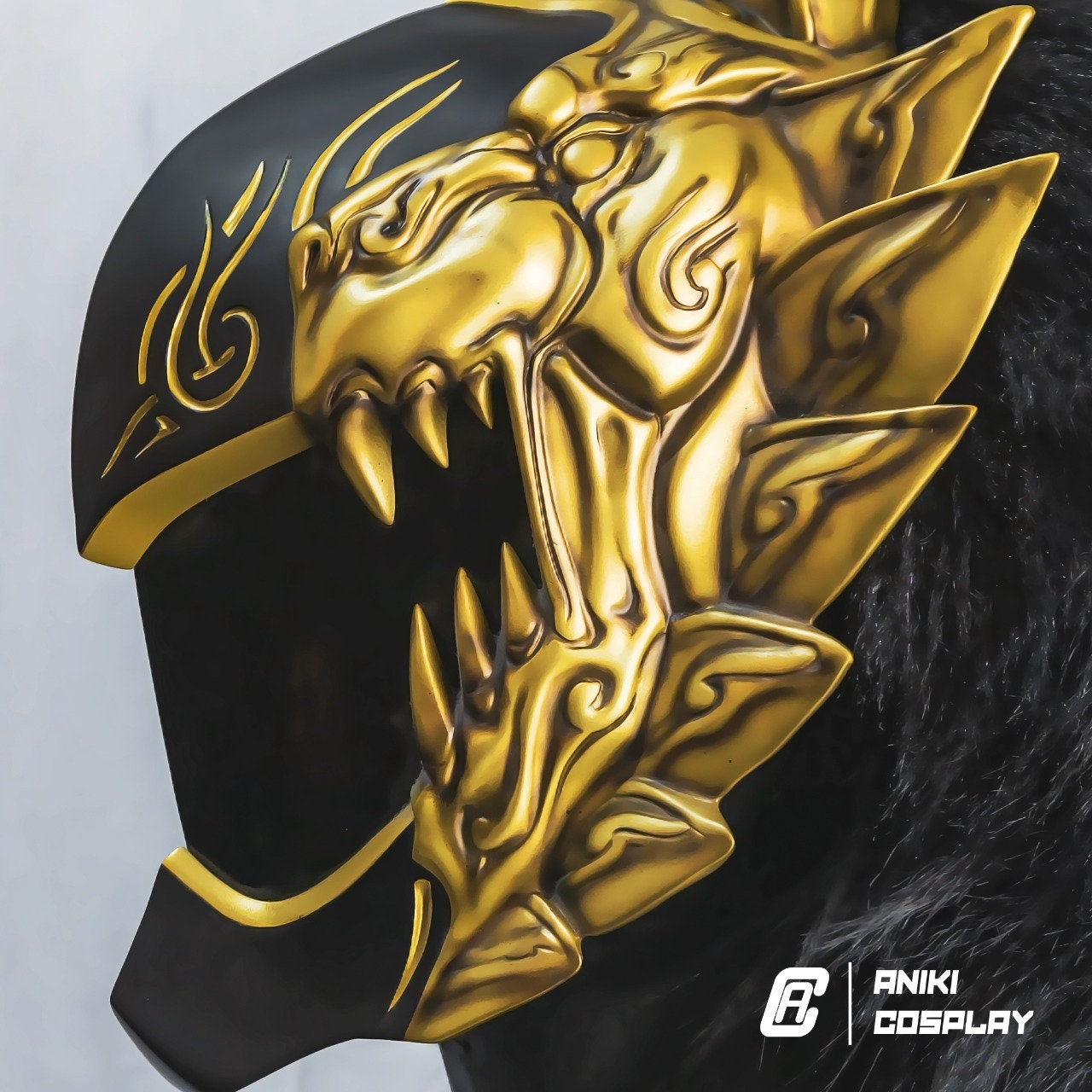 ANIKI Black Lion Geki Rio Jungle Fury Ranger Cosplay Mask Collectible