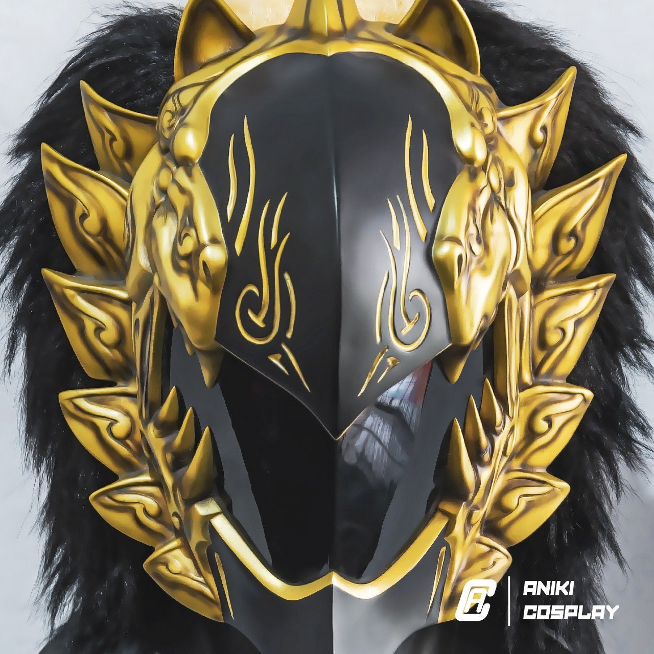 ANIKI Black Lion Geki Rio Jungle Fury Ranger Cosplay Mask Collectible