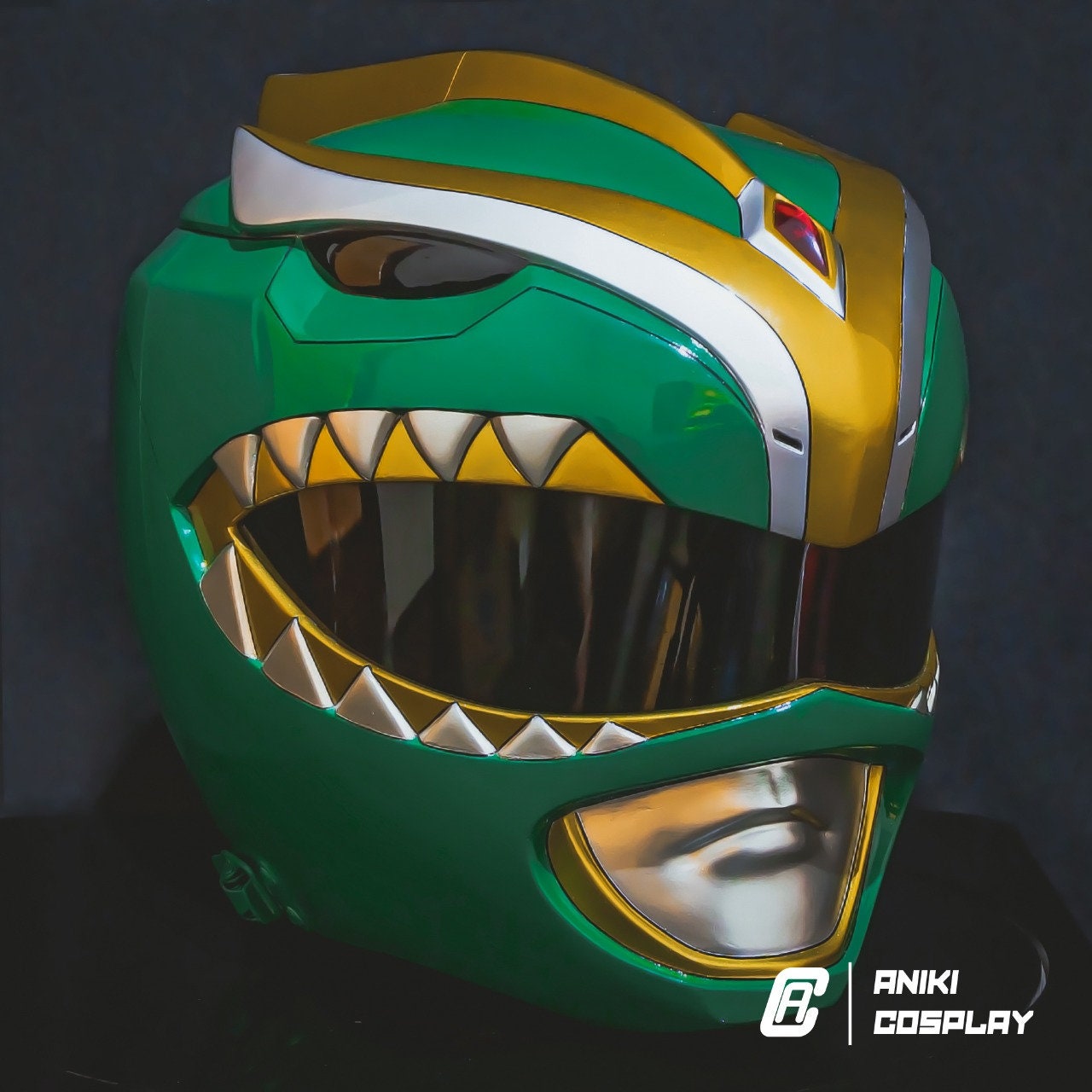 ANIKI GREEN 2014 BITS Ranger Helmet Cosplay Collectible Mask