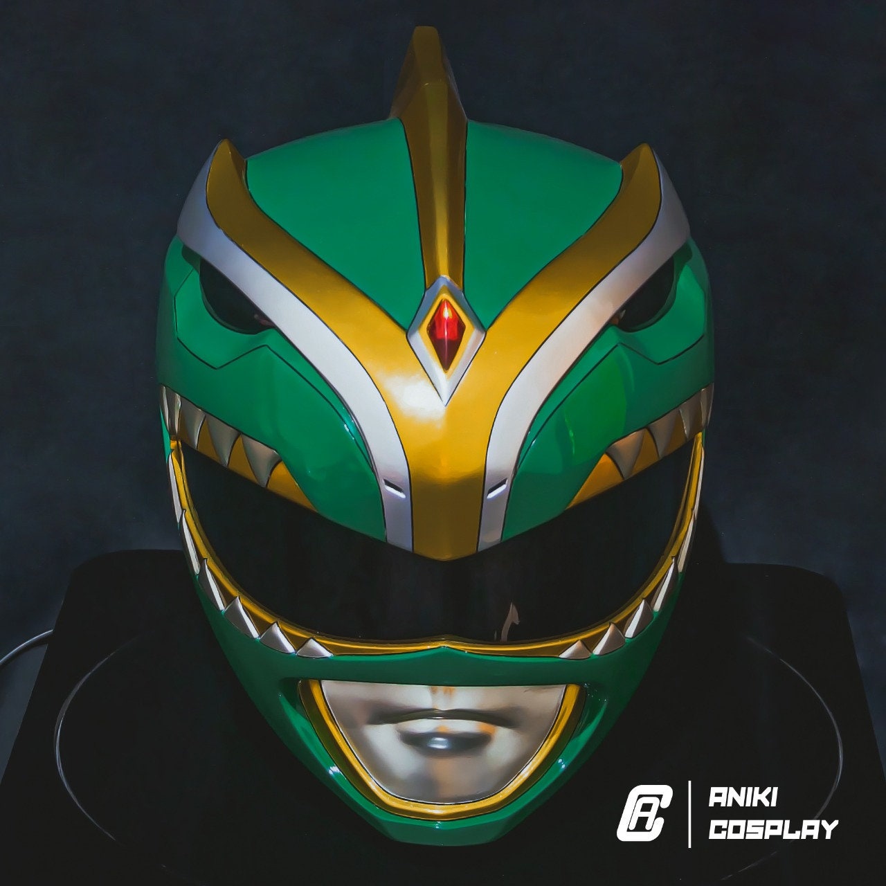 ANIKI GREEN 2014 BITS Ranger Helmet Cosplay Collectible Mask