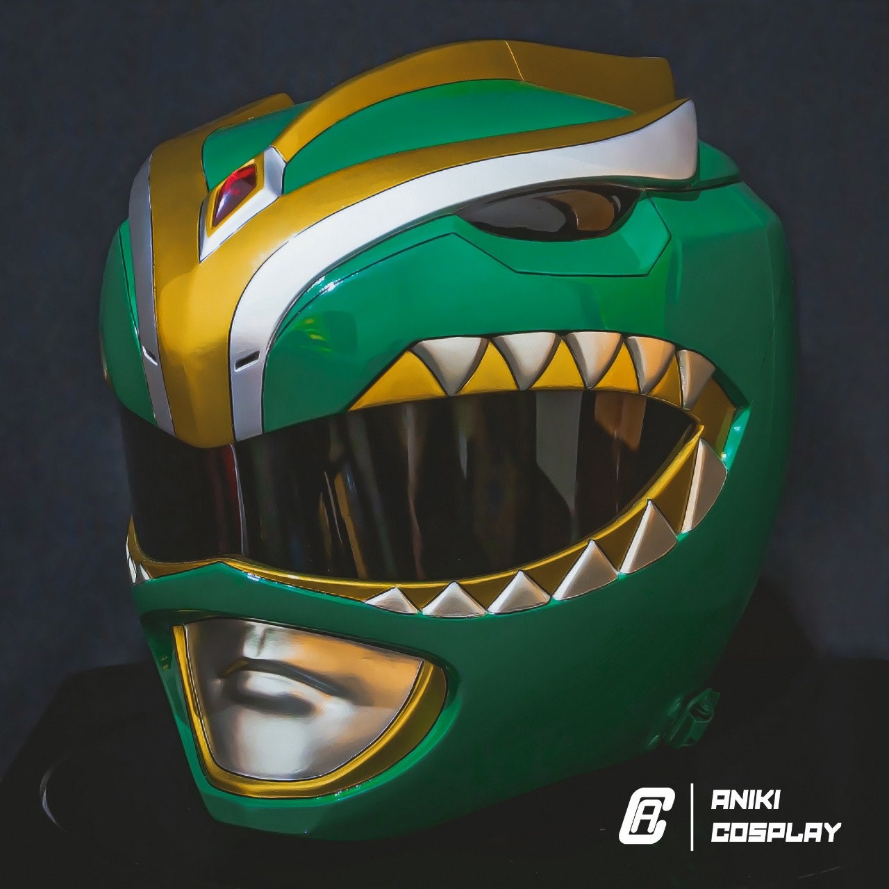 ANIKI GREEN 2014 BITS Ranger Helmet Cosplay Collectible Mask