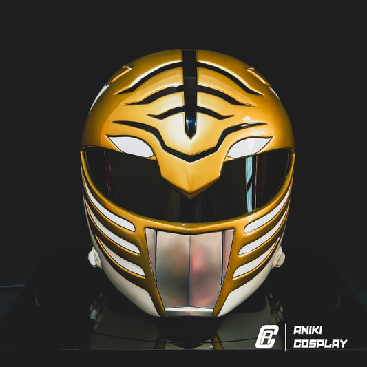 ANIKI White Ranger Cosplay MMPR HELMET