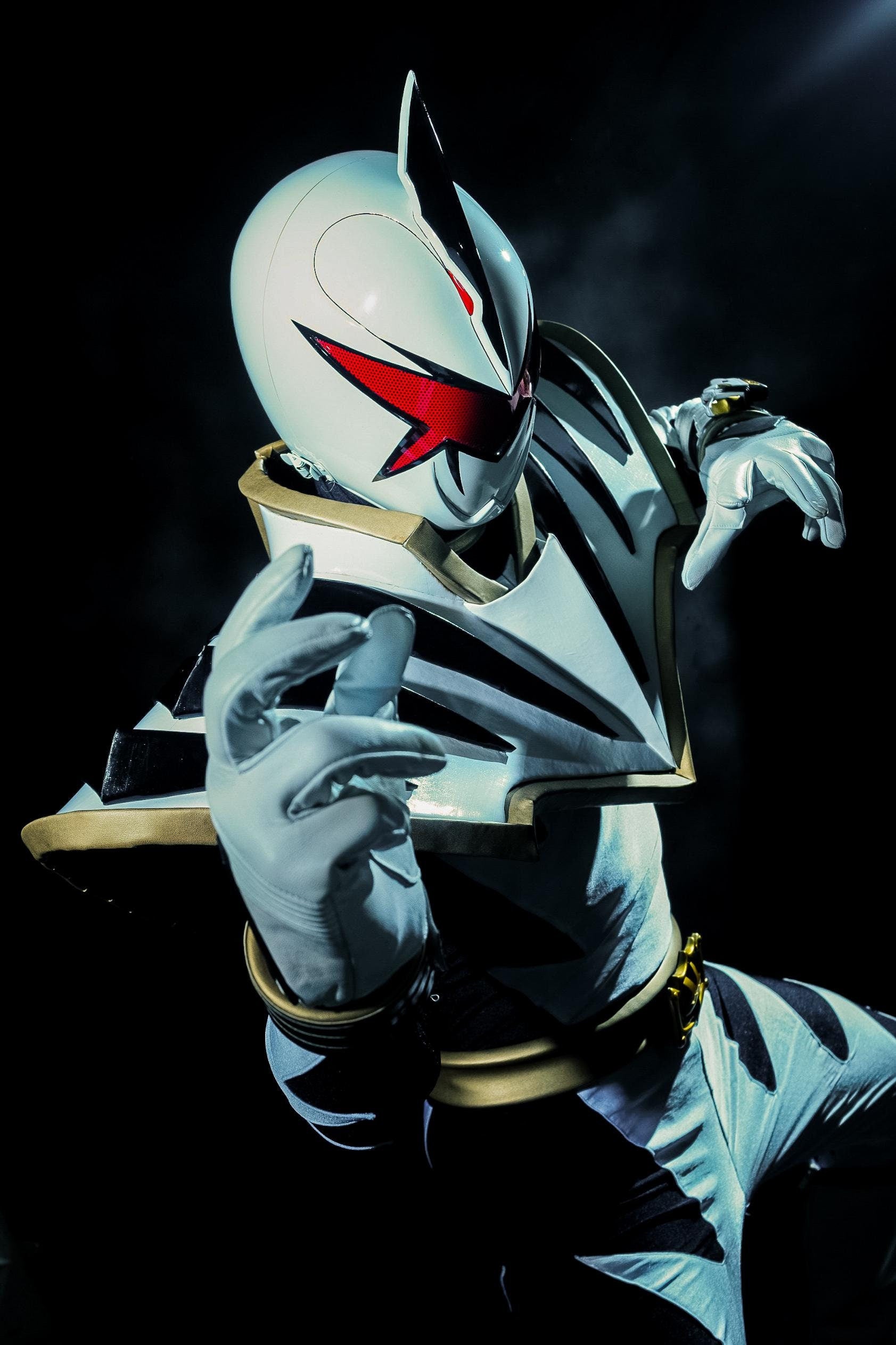 ANIKI White Dino Thunder Ranger COSPLAY Costume